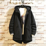 Spring Men's Windbreaker New Hooded Zipper Jackets Cargo Trench Coat Mens Casual Autumn Fashion Streetwear Cotton Jacket