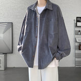 Nukty 2024 Spring Summer Men White Vintage Shirts Mens Harajuku Fashion Oversized Shirt Male Black Casual Streetwear Blouses 5XL