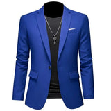 Nukty High Quality Business Slim Fit Single Buttons Suits Jacket Men Slim Fit Casual Fashion Wedding Groom Tuxedo Blazer Coats 6XL-M