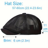 Nukty Summer Mesh Newsboy caps Breathable Casual Outdoor Retro Beret Hats Octagonal hat Fashion Solid Flat Caps