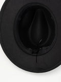 Nukty Autumn and winter men and women's new large brimmed hats, fashionable woolen jazz hats, English style top hats