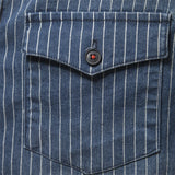 Nukty Cotton Men Denim Shirts Striped Stretch Long Sleeve High Quality Jeans Shirts for Men Casual Slim Cowboy Shirts Man