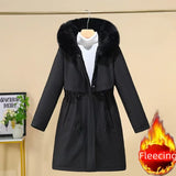 Nukty Women's Winter Jacket Hodded Fleece Padded Jacket Casual Loose Windbreaker Office Lady Matching New In Coats & Jackets Outerwear