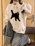 Nukty Women Hoodies Autumn Funny Cartoon Sweatshirt Oversized Streetwear Sweatshirts Hip Hop Cool Pullover Tops