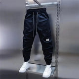 Nukty New Autumn Loose-Fit Men's Cargo Pants Korean Style Casual Plus Size Fashionable Trendy Brand Men's Pants With Drawstring