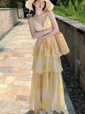 Nukty Summer  Elegant Sexy Spaghetti Strap Long Dresses For Women Sleeveless Backless Beach Holidays VestidosEvening Party Dress
