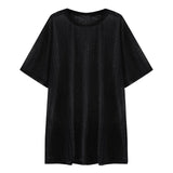 Nukty Men's Short Sleeve Mesh T Shirt Sheer Slim Fit Shiny Sexy See-through Party Nightclub Thin Breathable Clothing Leisure Tees