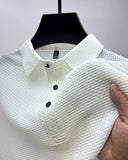 Nukty High-end ice silk elastic Polo shirt New summer T-shirt trend Breathable men's clothing Business short sleeve luxury top