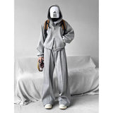 Nukty Wide Leg Sweatpants Men Oversize Gray Sports Pants Sportswear Casual Trousers Male Loose Korean Streetwear Hip Hop