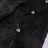 Nukty Mens Victorian Suit Vest Men Steampunk Gothic Medieval Jacquard Waistcoat Sleeveless Tailcoat Party Halloween Costume Homme XXXL