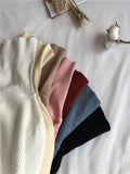 Nukty 2024 Autumn Winter Thick Sweater Women Knitted Ribbed Pullover Sweater Long Sleeve Turtleneck Slim Jumper Soft Warm Pull Femme