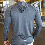Nukty Men's Jacket Hoodies Long Sleeve T-shirts Running Training Clothes Quick Dry Breathable Sports T Shirt For Men