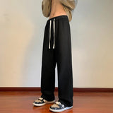 Nukty Autumn Sweatpants Men Straight Casual Pants Male Korean Loose Drawstring Pants Men's Joggers Sports Streetwear Trousers