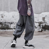 Nukty Spring Men Loose Harem Pants Japanese Wide Leg Pants High Quality Casual Brand Sweatpants Ankle-banded Hip Hop Drawstring Pants