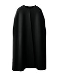 Nukty Simple Sleeveless Solid Color Round-Neck Cape Outerwear