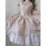 Nukty party look inspos Victorian Vintage Lolita Dress Sweet Elegant Women Lace Ruffles Pearl Slim Bandage Princess Dresses Female Cute Party Mini Dress