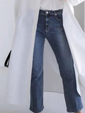 Nukty Long Sleeves Loose Buttoned Solid Color Split-Side Lapel Collar Outerwear Shirts Tops