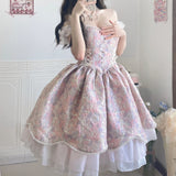 Nukty party look inspos Victorian Vintage Lolita Dress Sweet Elegant Women Lace Ruffles Pearl Slim Bandage Princess Dresses Female Cute Party Mini Dress