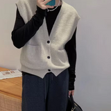 Nukty 2 colors pullover vest sweater autumn winter korean style turtleneck knitted sweater vests sleeveless sweater womens (X7036)