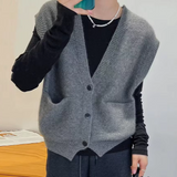 Nukty 2 colors pullover vest sweater autumn winter korean style turtleneck knitted sweater vests sleeveless sweater womens (X7036)
