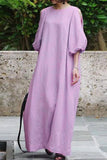 Nukty - Casual Simplicity Solid Solid Color O Neck Dresses(3 Colors)