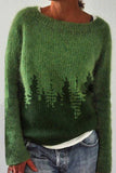 Nukty - Casual Color Block Contrast O Neck Sweaters(8 Colors)
