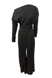 Nukty - British Style Solid Backless Asymmetrical Oblique Collar Regular Jumpsuits(3 Colors)
