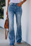 Nukty - Women Jeans Mid Rise Fitted Denim Pants
