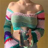Skeleton Corset Crop Tops y2k Gothic Clothes Crochet Hollow Out Tanks Women Summer Tee 2000s Aesthetic T Shirt Ropa Gotica Mujer