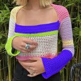 Skeleton Corset Crop Tops y2k Gothic Clothes Crochet Hollow Out Tanks Women Summer Tee 2000s Aesthetic T Shirt Ropa Gotica Mujer
