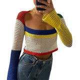 Skeleton Corset Crop Tops y2k Gothic Clothes Crochet Hollow Out Tanks Women Summer Tee 2000s Aesthetic T Shirt Ropa Gotica Mujer
