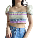 Skeleton Corset Crop Tops y2k Gothic Clothes Crochet Hollow Out Tanks Women Summer Tee 2000s Aesthetic T Shirt Ropa Gotica Mujer