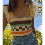 Skeleton Corset Crop Tops y2k Gothic Clothes Crochet Hollow Out Tanks Women Summer Tee 2000s Aesthetic T Shirt Ropa Gotica Mujer