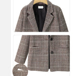 Nukty Autumn Winter Fashion Plaid Blazers Women Single Breasted Female Outerwear Ladies Jackets blazer feminino