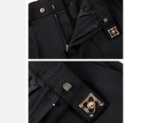 Nukty Mens Business Suit Pant Male Pants Ankle Length Casual Slim Formal Trousers Elastic Pencil Pants Office Work Men Clothes