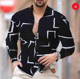 Nukty Hot Sale Men's Hawaii Shirt casual slim Turn-down Collar Short Sleeve Shirt Casual brand printed monogram shirt