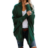 Autumn Winter Cardigans for Women Batwing Sleeve Sweaters Long Female Coat Casual Knitted Sweaters Gilet Femme Manche Longue