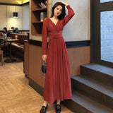 Nukty Solid Elegant Dress Women Autumn Sequin Party Midi Dress Female Casual Chiffon Slim Korean Dress Autumn Women's Clothing