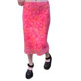 Women's Floral Print High Waisted Bohemian Midi Skirt A-Line Bodycon Long Pencil Skirt Y2K Streetwear E-Girl 90S Fashion