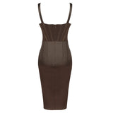 New Women Dress Deep V Neck Spaghetti Strap Summer Dress Party Club Celebrity Bodycon Dresses