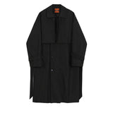 Nukty men's clothing Korean trend windbreaker mid long loose clothes handsome male's Autumn casual trench coat with belt new