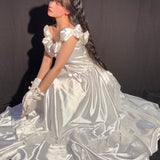 Nukty Blue Elegant Victorian Dress Women Summer Long Fairy Korean Strap Dress Kawaii Vintage Evening Party Dress Women