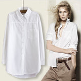 Classic White Shirt Women Long Sleeve Blouse Lace Up Knot OL Belt Blouses Shirts Female Tunic Summer Beachwear Sexy Top Shirt