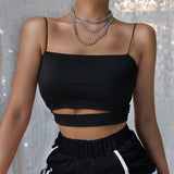 Nukty New Fashion Hot Sexy Women Summer Sexy Casual Sleeveless Cut-Out Short Tee Shirt Crop Top Vest Strap Tank Top Blouse