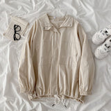 Nukty Women Basic Jackets Turn Down Collar Zipper Harajuku Elastic BF Chic Ulzzang Loose Korean Style Cool Streetwear Casual Outerwear