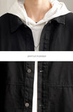 Nukty Men's All-match Denim Jacket Autumn and Winter Hong Kong Style Loose Korean Solid Color Fashion Comfortable Casual Work Jacket