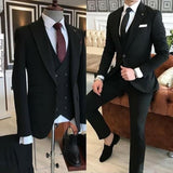 Nukty Costume Homme Italian Business Slim Fit 3 Pieces Royal Blue Men's Suits Groom Prom Tuxedos Groomsmen Blazer for Wedding