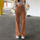 Fashion Loose Jeans Women's High-waist Stretch Wide-leg Straight-leg Pants Women's Casual and Comfortable Denim Mother Pants