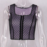 Black Basic Tank Tops Tees Sleeveless Backless Spaghtti Strap Crop Tube Top Casual Fashion Fitness Buttons Tee Vest Tanks Camis