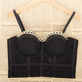 Crop Top Women Tank New Ladies Clothes Tank Sexy Top Summer Croptop Bustier Summer Tops For Women Cami Vintage Mesh Party